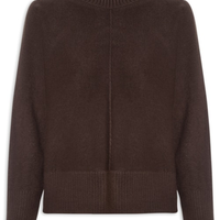 Suéter Feminino Em Tricot - Marrom
