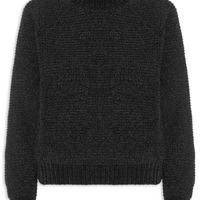 Suéter Feminino Em Tricot - Preto