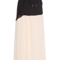 Saia Longa Bicolor Ggt - Preto