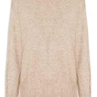 Suéter Feminino Em Tricot - Bege