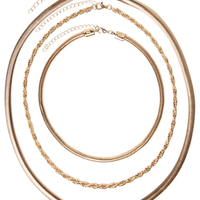 Kit De Colares Femininos Diversos - Dourado