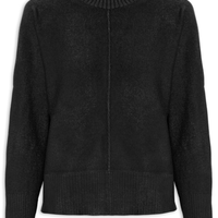 Suéter Feminino Em Tricot - Preto