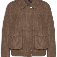 Jaqueta Feminina Bomber Com Bolso - Marrom