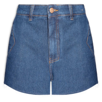 Short Jeans Feminino Boyfriend Dark Twill - Azul