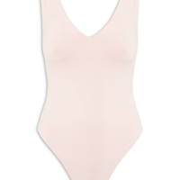 Body Feminino Decote Em U - Bege