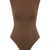 Body Feminino Básico Alça Larga Marrom