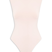Body Feminino Básico Alça Larga Bege
