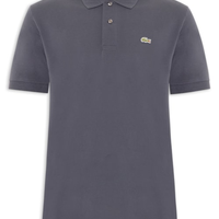 Polo Masculina Classic Fit L1212 Light Piquet - Cinza