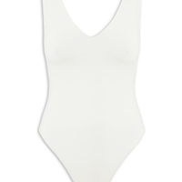 Body Feminino Decote em U Off White