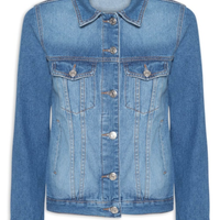 Jaqueta Feminina Jeans Desgastes Vintage Azul
