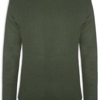 Suéter Masculino Tricot Colmeia Verde