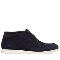 Sapato Masculino Loafer Walker Em Camurça - Azul