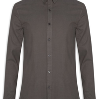 Camisa Masculina Manga Longa Flanela Lisa - Marrom