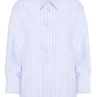 Camisa Feminina Listrada Azul