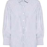 Camisa Feminina Listrada Cinza