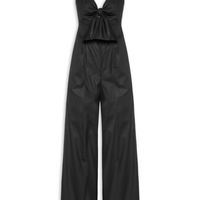 Macacão Feminino Decote Laço - Preto