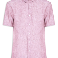 Camisa Masculina Puro Linho - Vermelho