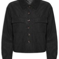 Jaqueta Feminina Com Bolso - Preto