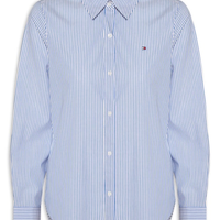 Camisa Feminina Ess Poplin Regular - Azul