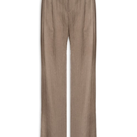 Calça Feminina Listrada Pantalona - Marrom