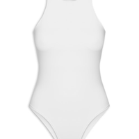 Body Feminino em Poliamida Nadador Branco