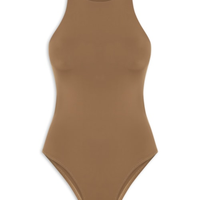 Body Feminino em Poliamida Nadador Marrom