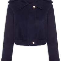 Jaqueta Feminina Cropped - Azul