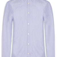 Camisa Casual Masculina Manga Longa Cerrado - Azul