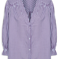 Camisa Feminina de Voil Listrada Roxo