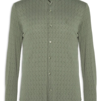 Camisa Masculina Malha Relevo Verde