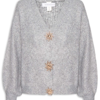 Cardigan Feminino Solar Em Tricot Cinza