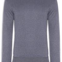 Suéter Tricot Masculino Gola V Básico - Cinza