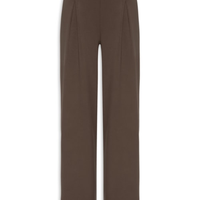 Calça Feminina Moletom com Pregas Marrom