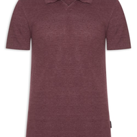 Pólo Masculina Tricot Mescla Roman - Vermelho