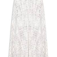 Saia Midi Em Tweed - Off White
