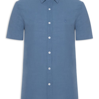 Camisa Masculina Casual Manga Curta Comfy - Azul