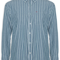 Camisa Masculina Listrada Relaxed Fit - Azul