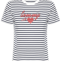 Camiseta Feminina Jersey Reg Love - Azul