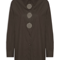 Camisa Feminina Oversized - Marrom