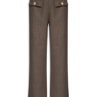 Calça Feminina Slim Com Bolso Frontal - Marrom
