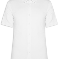 Camisa Masculina Manga Curta Básica - Branco