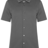 Camisa Masculina Manga Curta Básica - Cinza