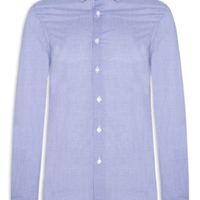 Camisa Masculina Social Fio Tinto - Azul