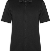 Camisa Masculina Manga Curta Básica - Preto