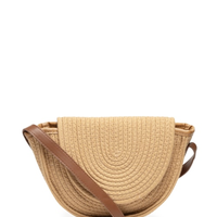 Bolsa Feminina Palha Com Alça Regulável - Bege