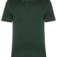 Polo Masculina Pima Manga Curta Slim - Verde