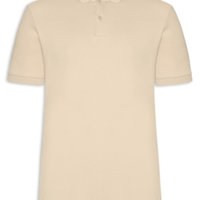 Polo Masculina Básica em Algodão Egípcio - Bege