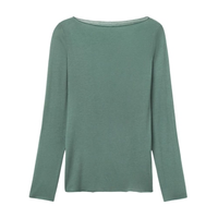 Blusa Manga Comprida Em Cashmere Ultralight - Verde