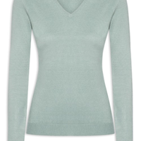 Suéter Feminino Gola V - Verde