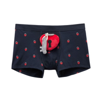 Cueca Boxer Em Algodão Supima Com Pelucía - Azul